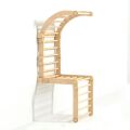BusyKids Unpainted wooden home ladders with trapeze